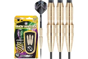 Winmau Simon Whitlock Brass Darts Set with Flights and Shafts (Stems)