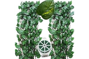 MOEM&AN 2 Celosias para Terraza Exterior Extensible 80x200cm de Madera con Hojas – Decorativa, Resistente y Versátil – para Jardín, Balcón y Terrazas