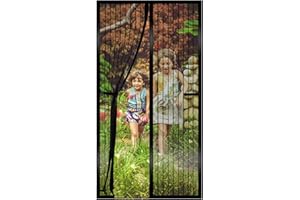 MAGICQCRAFT Magnetic Fly Screen Door 90 * 210cm, Heavy Duty Bug Mesh Curtain with Powerful Magnets,Keep Bugs Out Lets Fresh Air in