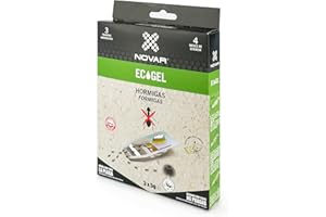 NOVAR ECOGEL Trampa Hormigas | Trampa con insecticida | Máxima atracción | Elimina la Colonia Entera | Efectivo en Interiores y Exteriores | 3 trampas