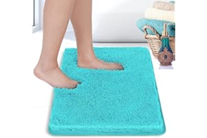 RiyaNed Alfombrilla de baño,Super Suave, Absorbente, Antideslizante, Adecuada para Cocina, baño y Aseo.(40x60cm Azul Joya)