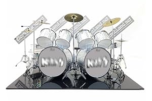 MUSIC LEGENDS COLLECTION Mini Drum kit the Kiss 40 cm tribute miniature rock model scale 1:4 collectible size dolls set batteria modellino da collezione