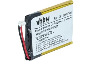 vhbw batteri kompatibel med Garmin Approach S62, S60 smartklocka, fitnessarmband (230 mAh, 3,7 V, Li-Polymer)