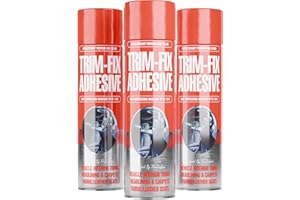 TRIDENT DISTRIBUTIONS Trim-Fix High Temperature Adhesive Glue Spray for Lining Carpet & Upholstery (3), Perfect for Various Applications Requiring Strong Adhesion and Reliable Performance!