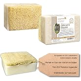 Organicsun Natural Pumpkin Fiber Donkey Milk Soap 120 Gr With Anti-Wrinkle and Anti-Aging Vitamins B and E for All Skin Types