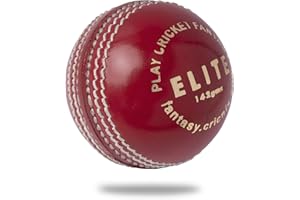 Cricnix Cricket Ball Elite Red Leather 142g (1-Pack/3-Pack/6-Pack) for Women or Juniors Match