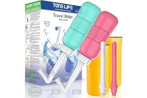 TONELIFE 2PCS-Pack 2-in-1 Portable Bidet Vaginal Douche,450ml Travel Bidet Bottle Perineal Bottle for Postpartum Care