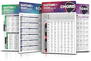 Tableau d'accords de guitare TiMitA - Tableau de théorie musicale pour débutants, essentiels, échelles, triades et cercle des quintes, guitare électrique