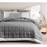 R.SHARE Summer Quilt Bed 200, Grey 300 x 270 cm Spring Bed Quilt, Multipurpose Lightweight Quilted Bedspread for Bed or Sofa,