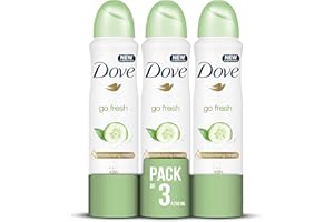 Dove Aerosol Deodorant, 250 ml [Pack of 3] Go Fresh with Cucumber and Green Tea