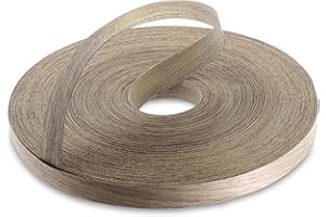 WoodPress® 22 mm Bois de Noyer Véritable Bande de Chant en Placage Préencollé – Rouleau de 50 m – Application à Repasser