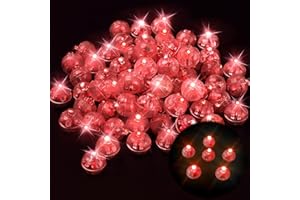 YeahBoom 120 Piezas Mini Luces LED para Globos - Lámpara Flash de Decoración para Cumpleaños, Boda, Navidad, Halloween, Fiesta