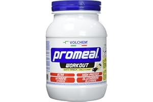 Volchem Promeal, Integratore Alimentare Energetico Workout-Gainer, con Aminoacidi e Vitamine, Senza Grassi Idrogenati, Additivi e Dolcificanti, Barattolo con Polvere Solubile, Gusto Vaniglia, 1400 g