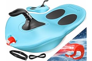 ‎KESSER KESSER® Bob Schneebob Alpina Mit LED Licht inkl. Zugseil Schlitten Rodelschlitten Kinderschlitten Zipfelbob Kunststoffrodel Stabil für Kinder & Erwachsene Schneesport Winter Sports ZIPFEL Schlitten