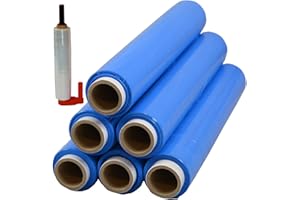 Freiziel® 6 x Stretchfolie 50cm 1,5kg 23my blau + Abroller