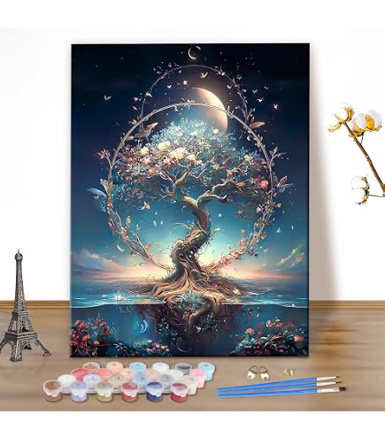 Peinture par numéro Kit,Peinture à l'huile Dessin avec brosses Bricolage Artisanat Décoratif Peinture par numéro Kit,Peinture à l'huile Dessin avec brosses Bricolage Artisanat Décoratif