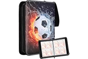 BUT THE COW Cards Scrapbook Cards, Trading Cards Album, Trading Folder Cards Notebooks, 50 Pages 400 Pockets PU Card Holder Folder Book Album Sleeves for Baseball Cards Football Cards Playing Cards