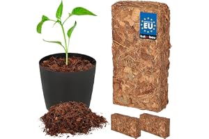 KOTARBAU® Naturlig och torvfri kokosjord för växter och terrarier 2 x 500 g - 10 l kokosfiber planteringsjord
