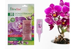 floraline® | Nawóz do storczyków: 20 x pałeczki i 1 x zestaw odżywczych | do 3 miesięcy wspaniałe kwiaty ze wzrostem i zdrowymi kwiatami | delikatne stosowanie