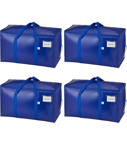 Lot De 8 Sacs De Déménagement XXL étanches – Polypropylène Robuste, Poignées Renforcées, 75x36x40 Cm, Jusqu'à 24 Kg