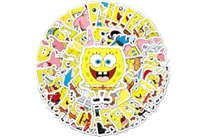 TRUSTKK Lot de 50 autocollants Bob en vinyle imperméables, faciles à appliquer et à enlever