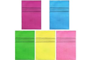 MEMOFYND Confezione da 5 guanti da bagno, guanti da doccia, scrub, guanti per la pulizia dello sporco e della pelle morta, guanti esfolianti, adatti per il corpo (5 colori)