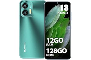 OUKITEL C36 Telephone Portable, Android 13 Smartphone Pas Cher 8GO+128Go/TF 1TO, Octa-Core, Écran 6.56”HD+, 5150mAh, Caméras 13MP+5MP, Dual SIM 4G/3 Card Slots/Face ID/Fingerprint/2Ans Garantie, Vert