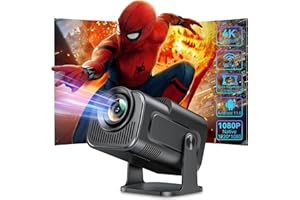 COOLFELL Mini Projector Portable 4K with WiFi 6 and Bluetooth, 4K 1080P Support Portable Projector 180° Rotatable 130'' Screen Movie Auto Keystone Home Projector for Phone/TV Stick/Laptop(Black)