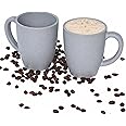 Eha Set of 2 Earth-Friendly Classic Coffee Mug | 300 ml | Made with Rice Husk & Bamboo Fibers | Microwave Safe | for Hot & Cold Coffee, Milk & Tea Cup | Matte Finish Mugs | Azure