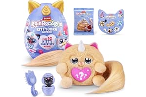 RAINBOCORNS Kittycorn Surprise ZURU Seria 3 Pluszowa Zabawka, Zbieranie pluszaków, Szlamy, Jajka z niespodzianką dla dziewczynek (21,5 cm) (Persian Cat)