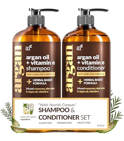 Artnaturals Argan Hair Mask & Satin Bonnet Set - Deep Conditioning Treatment For Dry Damaged Color-Treated Hair - Jojoba Oil Aloe & Keratin - Sulfate-Free 8 Oz | Buy Now With Express