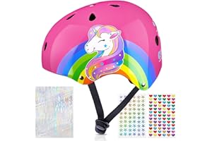‎UNICORN CASTLE Unicorn Castle Children's Bicycle Helmet Unicorn Helmet for Girls, Adjustable Children's Helmet for Bicycle, Skateboard, Scooter, Skating, 3-8 Years