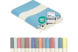 Flora Furora Toalla Playa Grande Algodon 100 x 200 cm Originales - Fouta Beach Towel con Flecos | Toallas Baño Hammam Sauna, Manta - Decoración Boho Hogar, Colores Mujer Hombre