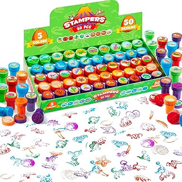 Baker Ross AX860 Chinese New Year Stamps - Set of 10, Stamp Set For Kids, Ideal For Children's Art And Crafts Projects