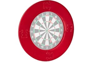 Relaxdays Unisex – Anello R7 per Adulti, 4 Pezzi, Anello di Protezione per Bersaglio da 45 cm, Stabile, Protezione da Parete, Eva, Diametro Totale 72 cm, Nero