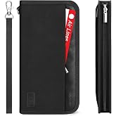 Travel Document Holder, Family Passport Wallet with RFID, Black | Banknote Card Case and 5 Passports for Men and Women, Large