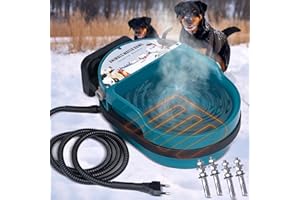 MOGOULUA Beheizter Wassernapf für Hunde Wasserschale Tränkebecken Wandmontierte 2.3L Automatische Füllen Wassertränke für Haustiere mit Schwimmerventil