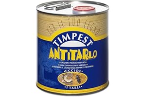 TIMPEST ANTITARLO LT. 2,5 - base solvente attivo contro tarli, larve, termiti e parassiti del legno - liquido pronto all'uso