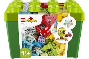 LEGO DUPLO Classic Pudełko z klockami Deluxe 10914 | Kreatywne klocki, zestaw dla malucha, prezent dla dziewczynki i chłopca 18m+, zabawki dla małych dzieci, 85 elementów