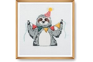 Trimits Mini kit per punto croce, 13 x 13 cm, bradipo