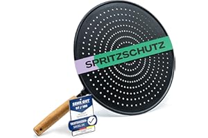 Netrox - Spritzschutz Pfannen aus Silikon - hitzebeständig, lebensmittelfreundlich, BPA frei - für Pfanne bis 30cm - Spritzschutzsieb, Silikondeckel, Spritzschutzdeckel zum Braten, Splash Guard