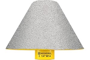 HIGHDRIL - Fresa diamantata, diametro 82 mm, filettatura M14, ingrandimento dei fori esistenti in porcellana, ceramica, marmo, granito