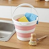Deconox 13 Litre Katlanabilir Akordiyon Temizlik Kovası - 32 cm &Ccedil;ap x 33 cm Y&uuml;kseklik - Yer Kaplamayan Pratik Silikon Su Kova