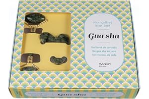 Mon coffret bien-être Gua sha: Avec 1 gua sha en jade et 1 rouleau de jade