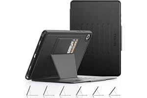 SEYMAC stock Funda para Samsung Galaxy Tab A9+ / A9 Plus 11'' 2023 SM-X210/X216/X218, Estuche Inteligente con [Multiángulo] Soporte Ajustable & Ranura para Tarjetas, Auto-Sueño/Estela, Negro