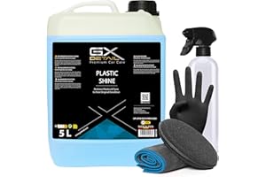 GxDetail Recuperador de Plásticos y Abrillantador Hidratador de Plástico y Neumáticos Coche y Moto 5 Litros – Recuperador de Gomas Viejas, Interior, Exterior, Ruedas.