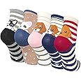 Justay Comf 5 Pairs Womens Animal Funny Socks, Cute Cat Dog Cotton Socks for Ladies - Thermal Warm Socks for Winter Christmas, One Size