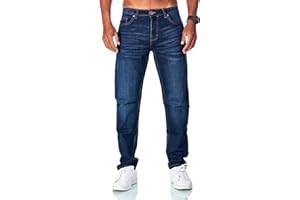 JEEL Herren Sweat-Jeans - Regular-Fit Straight-Cut - Stretch Washed Denim-Look - Jeans-Hose
