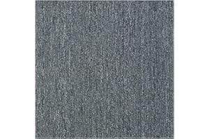 20pcs Carpet Tiles 50x50 cm | Holywarm 5 SQM Carpet Floor Tiles | Heavy Duty Non-Slip Flooring Rugs for Commercial Retail, Office, Home, Kitchen, Bedroom, Living Room, Bathroom (Dark Grey)