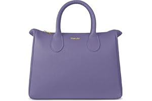 Parubi Sac à Main Femme, Sacs à Main en Cuir Souple Véritable, Sac à Bandoulière avec Poignées, Sacs Bandoulière Élégante Sac Taille Moyenne pour Femmes et Filles, Fabriqué en Italie (Ada)